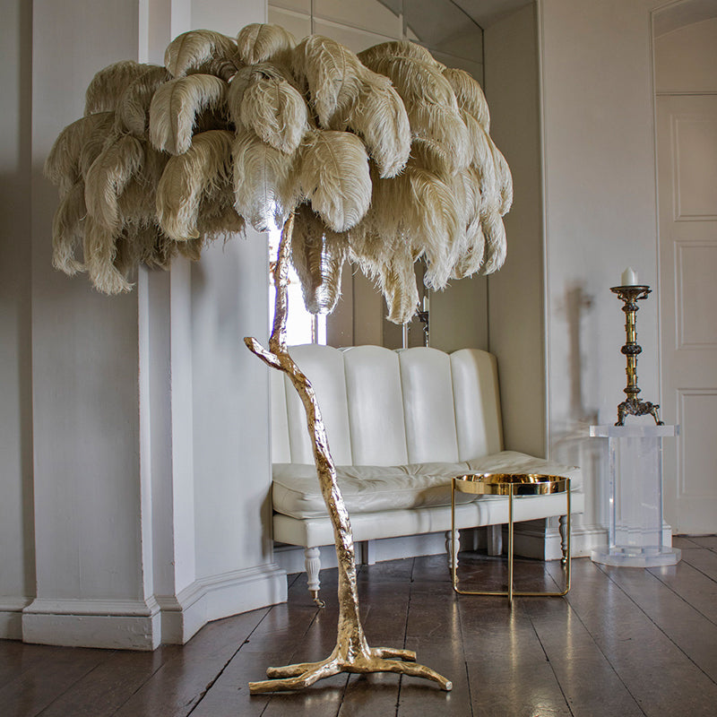 Luxury Ostrich Feather Floor Lamp