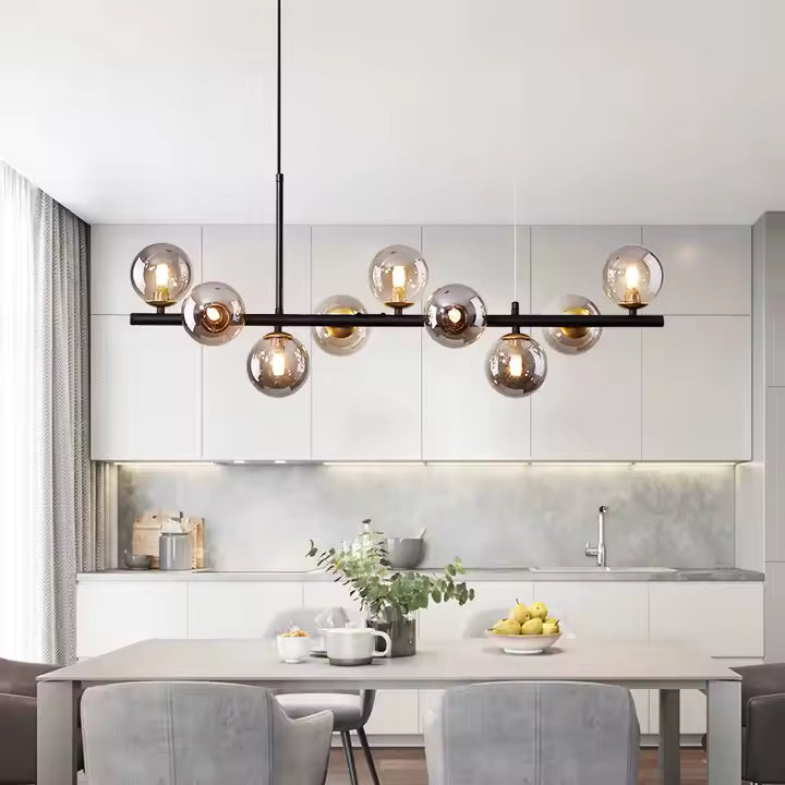 Modern Glass Ball Chandelier Hanging Light Pendant Lamp