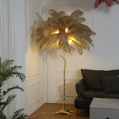 Luxury Ostrich Feather Floor Lamp