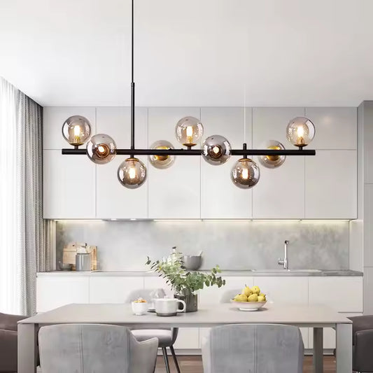 Modern Glass Ball Chandelier Hanging Light Pendant Lamp
